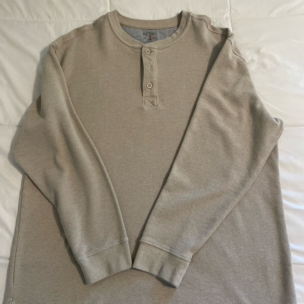 Redhead mens waffle henley